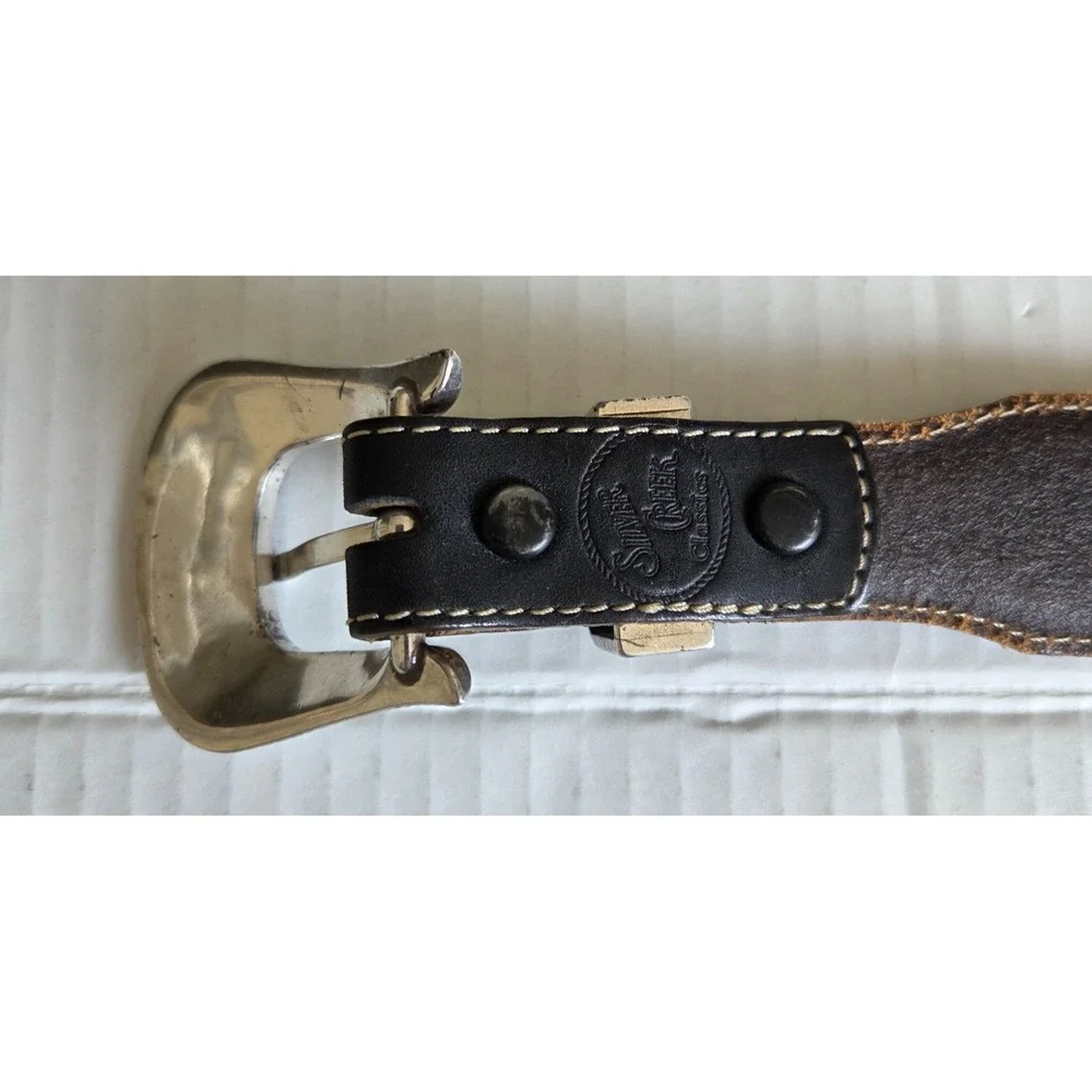 Silver Creek Classics Belt Leather Buffalo Nickel Western 53509 Mens Size 32